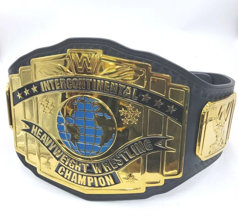 NEW Offical WWE IC Championship Title Belt Black Replica w/Bag Cover