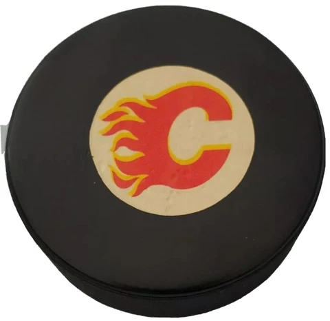CALGARY FLAMES NHL APPROVED OFFICIAL GAME PUCK VICEROY MFG. VINTAGE 🇨🇦 Cover
