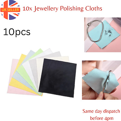 Jewellery Cleaning Cloth Polishing Gold Silver Watch Cleaner 10x • 2.99£