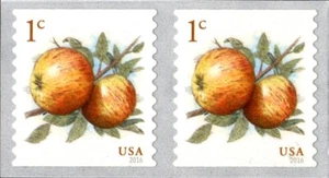 US #5037 MNH Pair 2016 Apples Fruits Definitive Coil [Back #][From 782315] - Picture 1 of 1