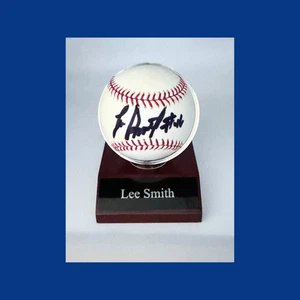 LEE SMITH SIGNIERT OFFIZIELLER MAJOR LEAGUE BASEBALL BESCHRIFTET MIT ETUI / BSA COA - Bild 1 von 4