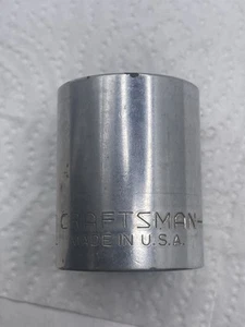 Craftsman Vintage 1" 12 Point 1/2" Drive Shallow Socket 47514 G Made in USA - Picture 1 of 6