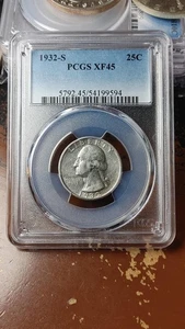 1932 S Washington Silver Quarter Dollar 25C PCGS XF45                       5419 - Picture 1 of 4