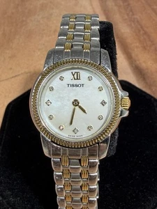 [Fast neuwertig] Tissot C218/318C Shell Dial Gold Damenuhr Quarz - Bild 1 von 9