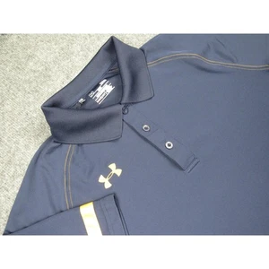 Under Armour Shirt Mens Large Polo Blue Yellow Gold Dominance On Field Heatgear - Picture 1 of 13