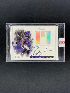Ray Lewis 2017 Panini Impeccable Numbers 17 Seasons Auto /17 Ravens HOF - Picture 1 of 2