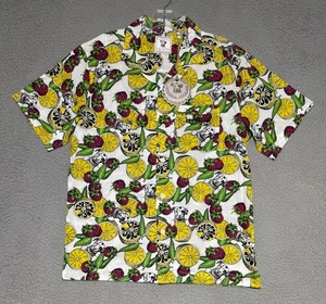 NEW Lagunitas Brewing Hawaiian Shirt Fruit Dog All Over Print Mens Small - Picture 1 of 9