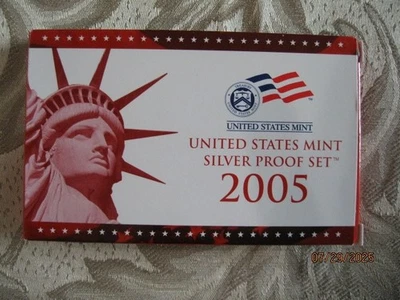 2005 U.S. Silver Proof Set – 10 Coins w/ Original Box & COA OGP - Image 1 of 3
