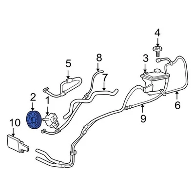 For Ford F-150 1997-2004 Ford 5L3Z3A733A Power Steering Pump Pulley Foto 1 de 4