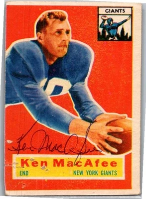 1956 -Ken MacAfee- Topps Autograph/Signed/Auto Football Card #65 NY Giants - Image 1 of 2