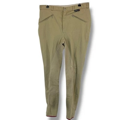 Calças masculinas Euro Star bronzeadas tamanho equestre 102 38L - Imagem 1 de 4