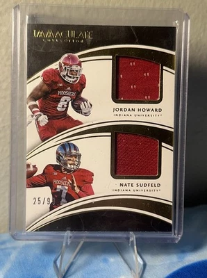 2016 Indiana Hoosiers Dual Patch Card Panini Immaculate Collegiate 25/99 #31  RC - Image 1 of 3