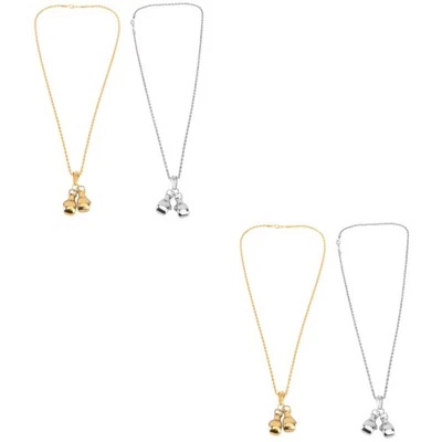  2 Pack Halskette Für Männer Boxhandschuhe Anhänger Punk -Halskette - Bild 1 von 4