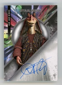2022 Topps Star Wars Masterwork Ahmed Best as Jar Binks #MWA-ABE Auto on card🔥 - Picture 1 of 2