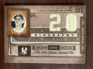 Roger Maris 2005 Donruss Playoff Biography Game Used Bat New York Yankees HR #20 - Picture 1 of 2