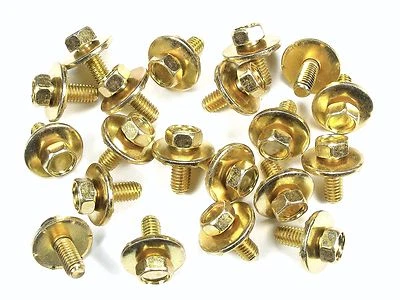 BUICK Body Bolts- M6-1.0 x 16mm Long- 10mm Hex- 19mm Washer- 20 bolts- #170 - Image 1 of 4