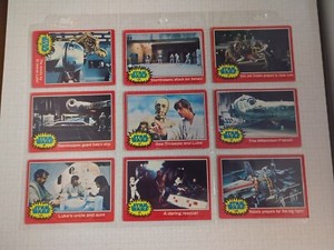 (9 Cards) 1977 Topps - Star Wars - Series 2 Red 