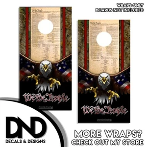 WE THE PEOPLE Flying Eagle Ancho Bosque Tablero de Cornhole 2 piezas - Imagen 1 de 3