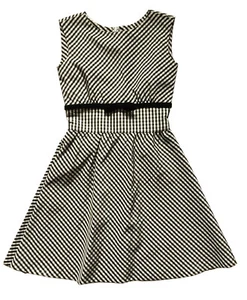 Vestido de Fiesta NORIKO MAEDA Sin Mangas Seda Negro Blanco Cuadros Talla 42/US 4-6 De Colección - Imagen 1 de 6