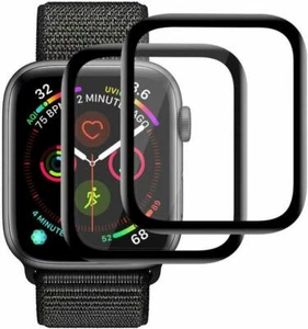 2x 3D Hartglas für Apple Watch Series 6 / SE - 44 mm Panzerfolie Full CURVED 9H - Bild 1 von 7