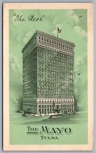 Postcard Tulsa OK c1940 The Mayo Hotel Advertisement CDS Cancel - Bild 1 von 2