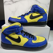 Nike Air Force 1 Mid ID UC Berkley Yellow Blue Black Size 18 Men's