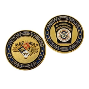 CBP Officer Patch HAZMAT Challenge Coin Collectible Token Airport Land Border - Picture 1 of 3
