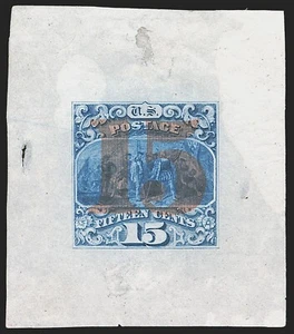 MOMEN: US #129-E1a ULTRAMARINE LARGE DIE ESSAY ON INDIA LOT #94290-20* - Picture 1 of 1