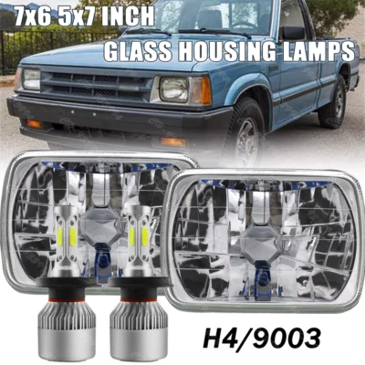 Faro LED H6014/H6052/H6054 negro 5X7" 7X6" H4 para Mazda B2200 B2600 RX-7 Foto 1 de 4
