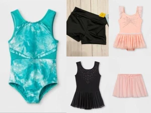 Girls' Leotard, Girls' Dance Skirt, Girls' Dance Shorts, Cat & Jack Bike Shorts - Picture 1 of 33