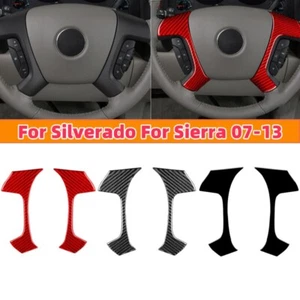 For Silverado for Sierra 2007-2013 Interior Steering Wheel Button Cover Trim - Foto 1 di 12