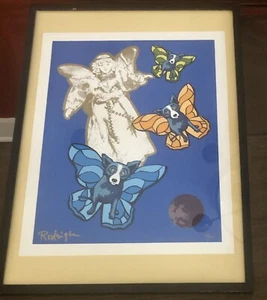 Authentc George Rodrigue "Angel Baby" 2000 Signed Limited edition print BLUE DOG - Picture 1 of 8