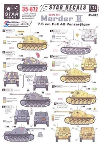 Star Decals 1/35 German Sd.Kfz. 131 MARDER II 7.5cm PaK 40 PANZERJAGER - Picture 1 of 3