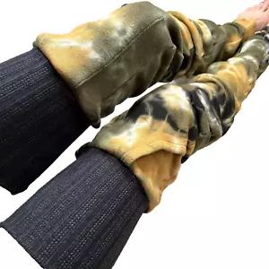 Camouflage Kniestrümpfe grün Sweatshirt Stulpen Overknee Strümpfe Fleece Leggings - Bild 1 von 8