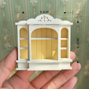 1:24 Scale Dollhouse Miniature Mini Wood Furniture Vintage Wardrobe Unfinished - Picture 1 of 2