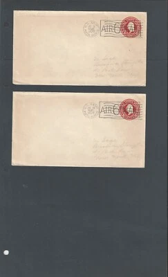 UC8 (2) WW2 Airmail Entires Dated 1945 Just Before 2nd WW Ended On 9-2-45 Has--- - Image 1 of 4