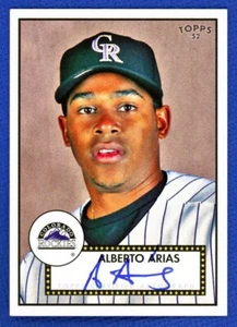 2007 Topps '52 Alberto Arias Autograph Auto # 52S-AA Rockies - Picture 1 of 2