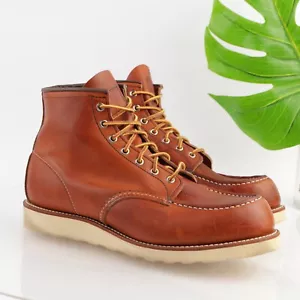 Red Wing Shoes Herren klassische Stiefel 6 Zoll Größe 12 WEITE 2E Mokassinnaht braun ORO Legacy - Bild 1 von 12