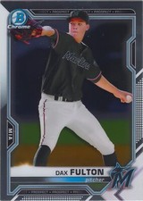 Dax Fulton 2021 Bowman Chrome Prospect Card #BCP-32 Miami Marlins MLB Rookie
