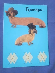 Funny Father's Day Card for Grandfather - Dachshunds - Picture 1 of 3
