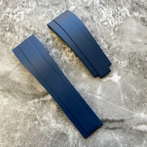 Cinturino orologio aftermarket 20 mm BLU in gomma siliconica per Rolex OYSTERFLEX - Foto 1 di 6