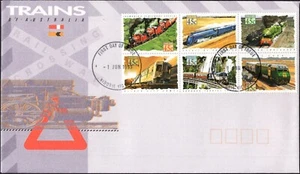 1993 Trains Of Australia Block Of 6 First Day Cover, Very Good Condition - Foto 1 di 1