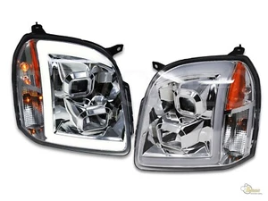 07-14 GMC Yukon XL 1500 2500 LED Plank Style Projector Headlights Chrome - Picture 1 of 3