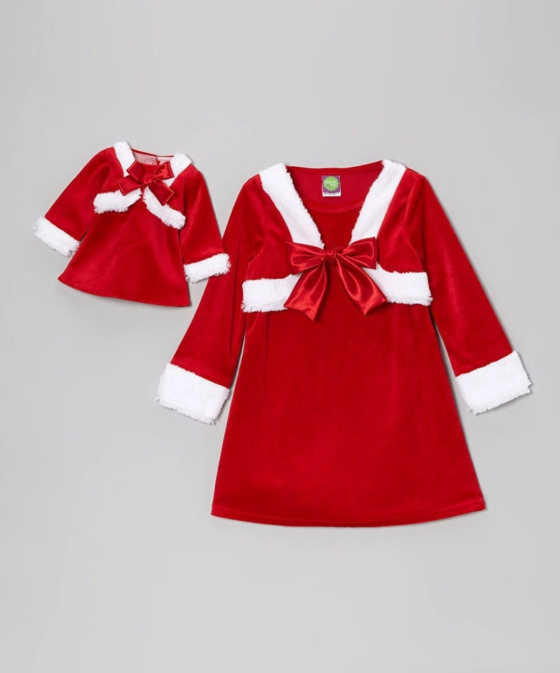 Новый Dollie & Me девочек Рождество Санта платье SZ 5 подходит AMERICAN GIRL 18» куклы - Изображение 1 из 1