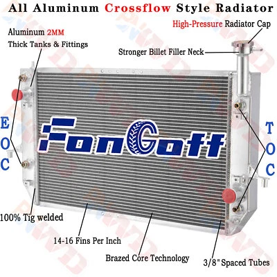 3 Row Aluminum Radiator For Chevy Astro / GMC Safari Base 4.3L V6 AT 1996-2005 - Image 1 of 4