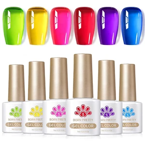Jelly Gel Nail Polish Spring Summer Ice Jelly Neon Gel Polish Crystal Transparen - Picture 1 of 12