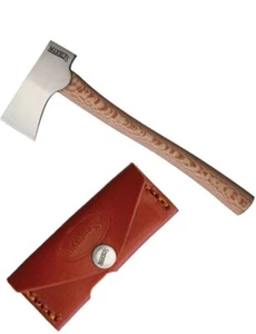 Marbles Mini Axe With 1" Stainless Cutting Edge 2.5" Axe Head Brown Wood Handle - Picture 1 of 4
