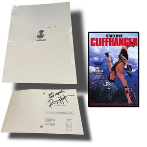 CLIFFHANGER Sylvester Stallone original Script Movie Prop SIGNED by Renny Harlin - Picture 1 of 9