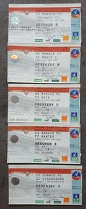 Lot 5 TICKETS ASM AS MONACO Nancy Strasbourg Toulouse Metz Nantes - Picture 1 of 1