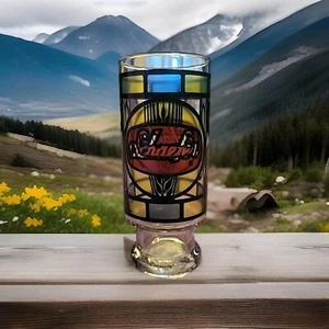 Vintage Schaefer Beer Glass Stained Glass - Picture 1 of 2